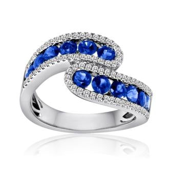 14k White Gold Sapphire Ring (UR1260WSP)