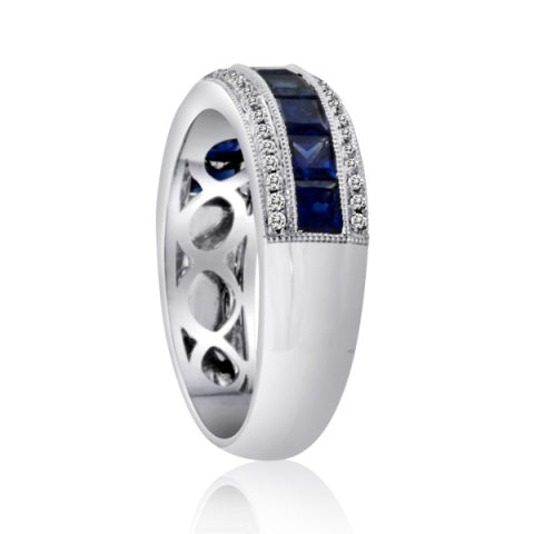 14k White Gold Sapphire Ring (UR1286WSP-BA)