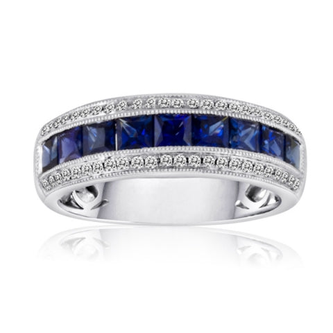 14k White Gold Sapphire Ring (UR1286WSP-BA)