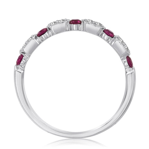 14k White Gold Ruby Ring (UR1300WRB-A)