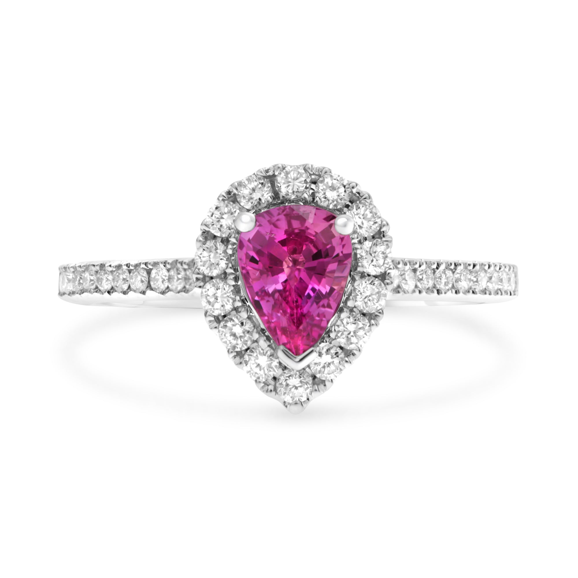 18k White Gold Pink Sapphire Ring (UR2161-4)