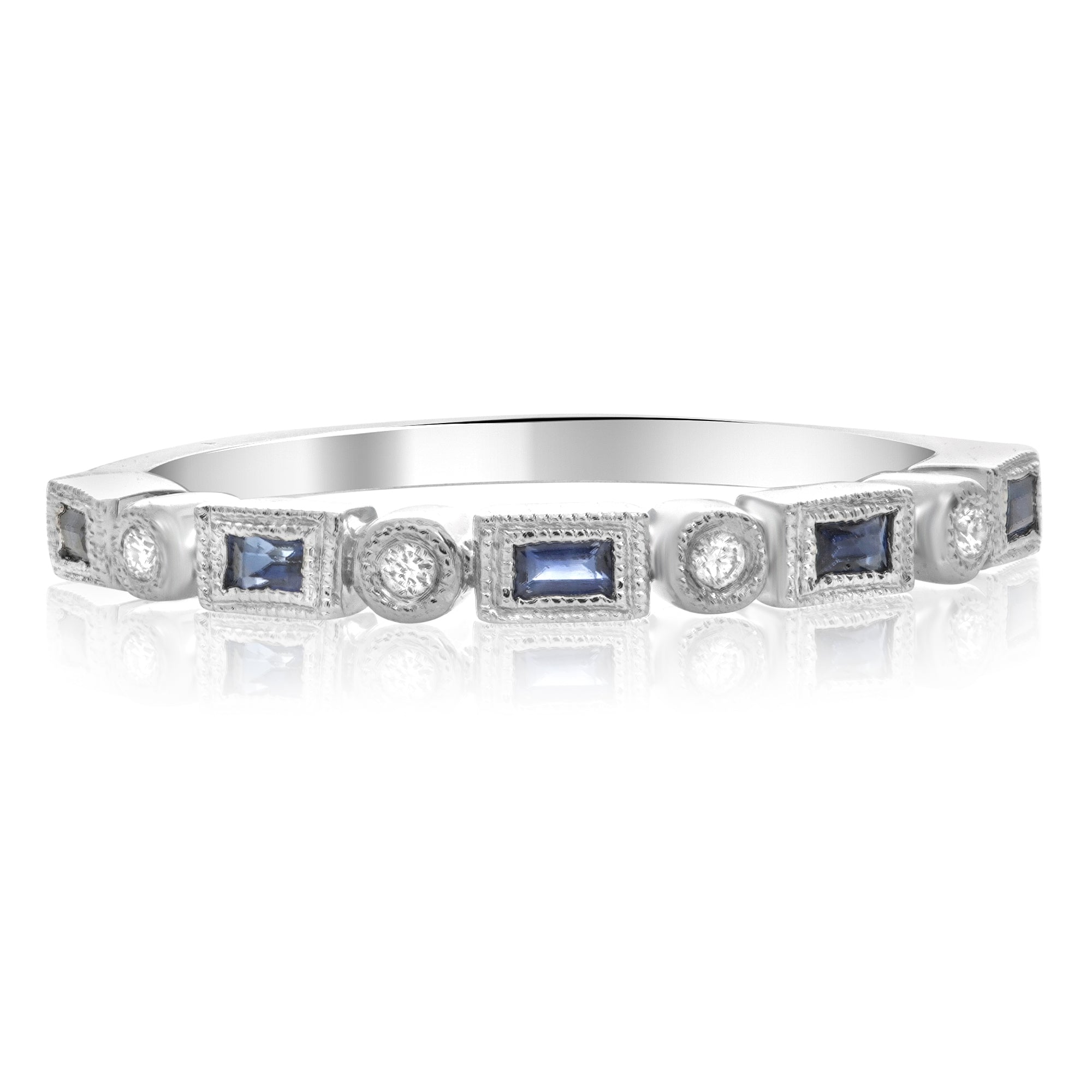 14k White Gold Sapphire Ring (XR225-1)