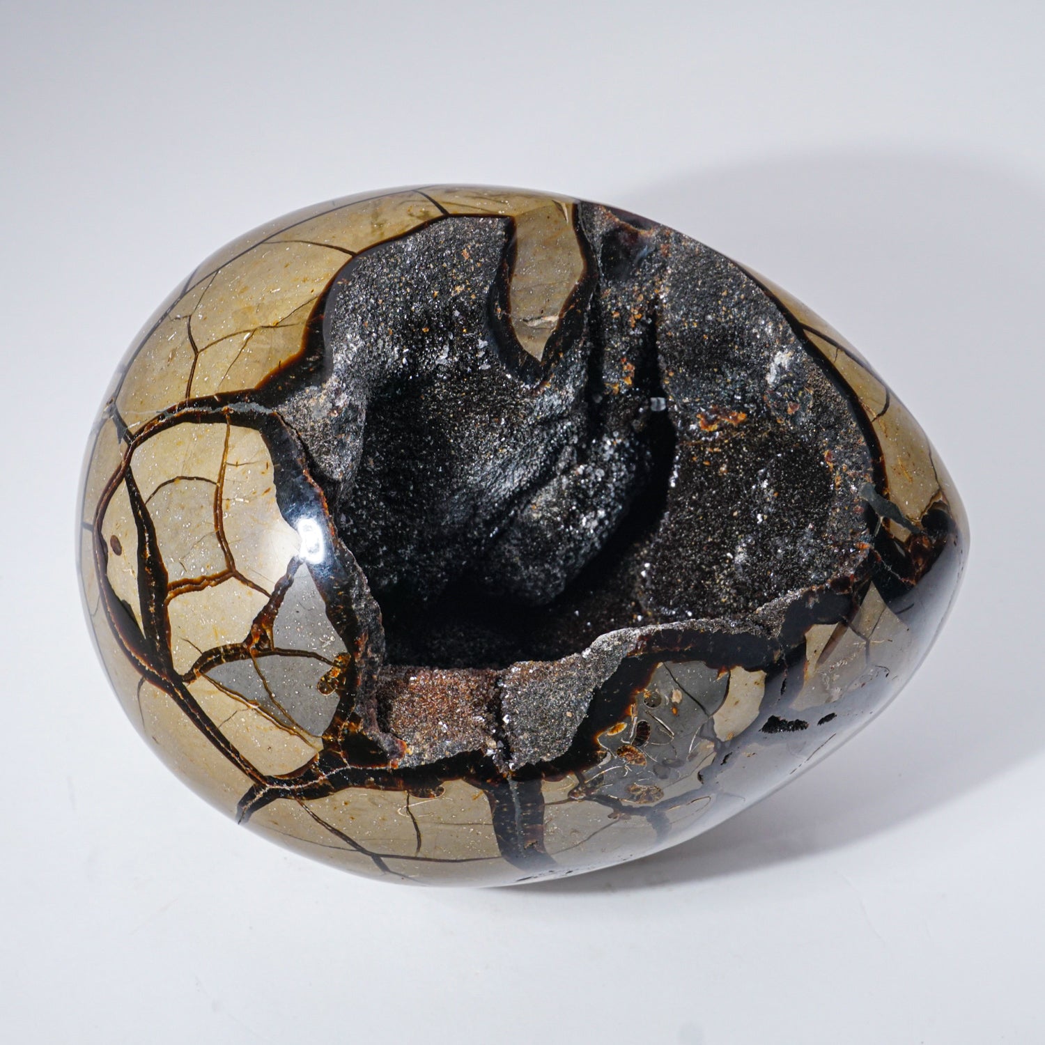 Large Septarian Druzy Geode Egg from Madagascar (16 lbs)