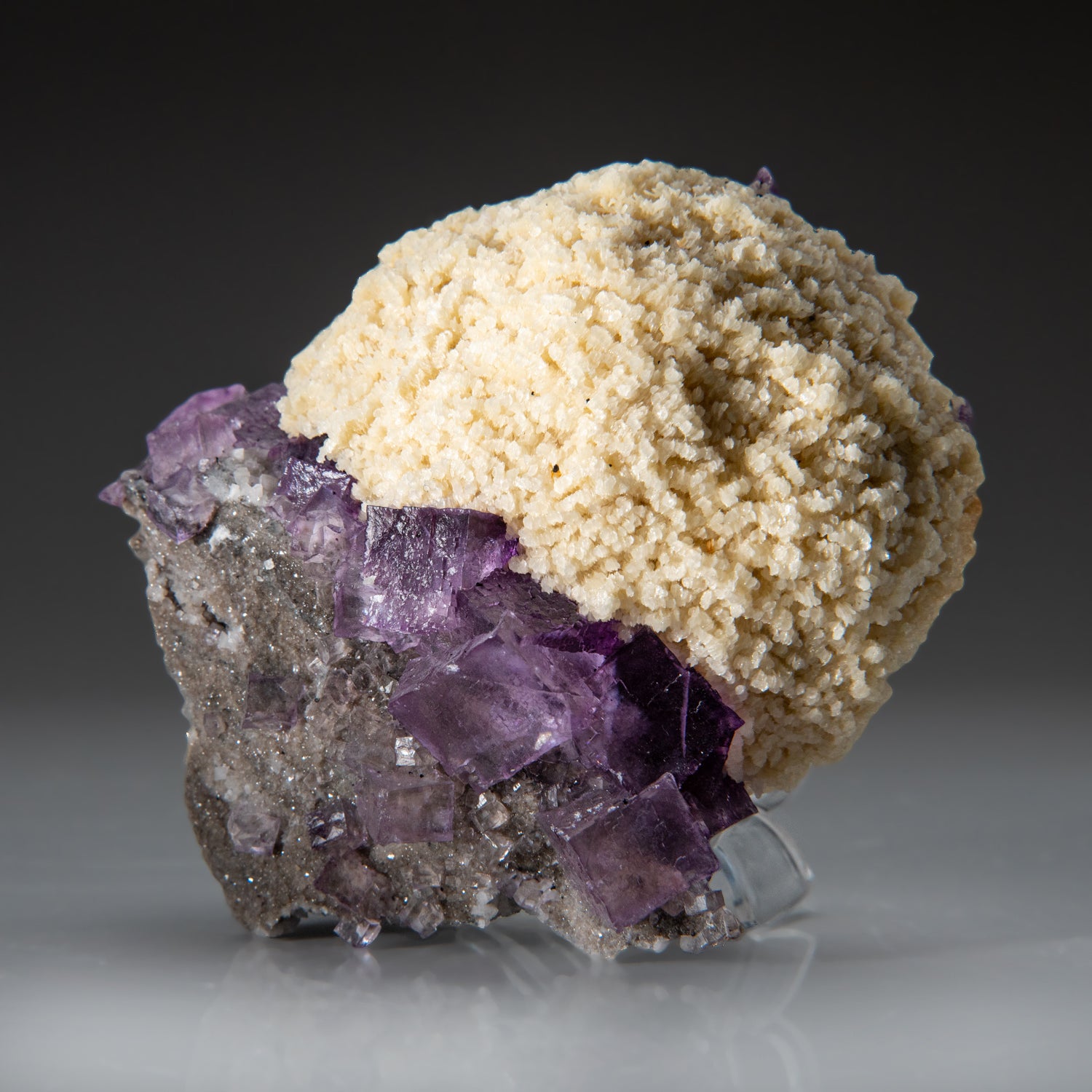 Barite on Fluorite from Elmwood Mine, Carthage. Smith County, Tennessee