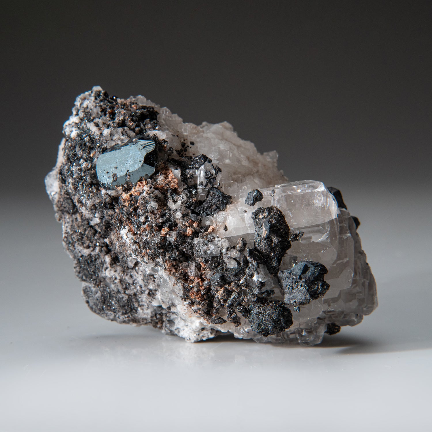 Hematite with Calcite from Tsumeb Mine, Otavi-Bergland District, Oshikoto, Namibia