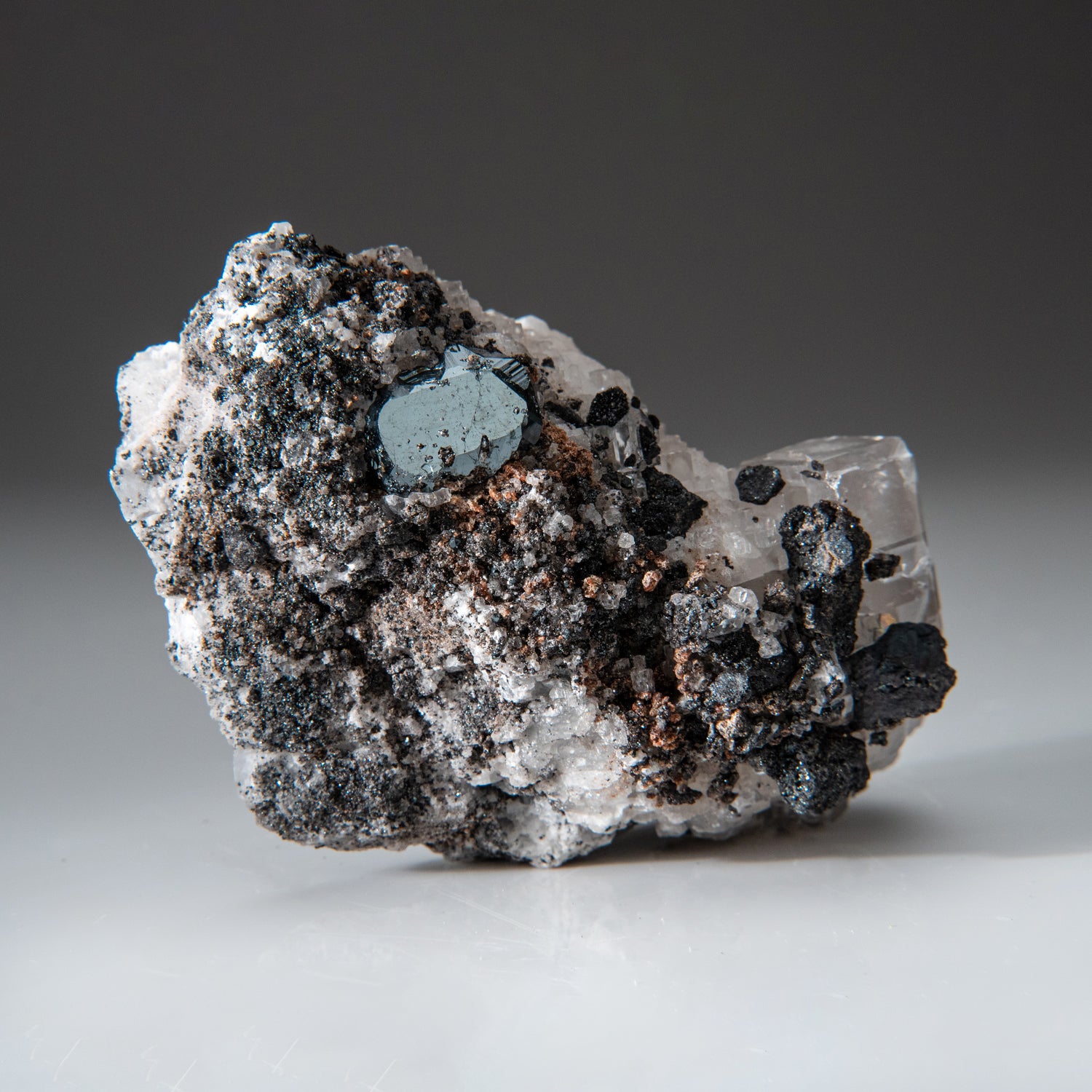 Hematite with Calcite from Tsumeb Mine, Otavi-Bergland District, Oshikoto, Namibia