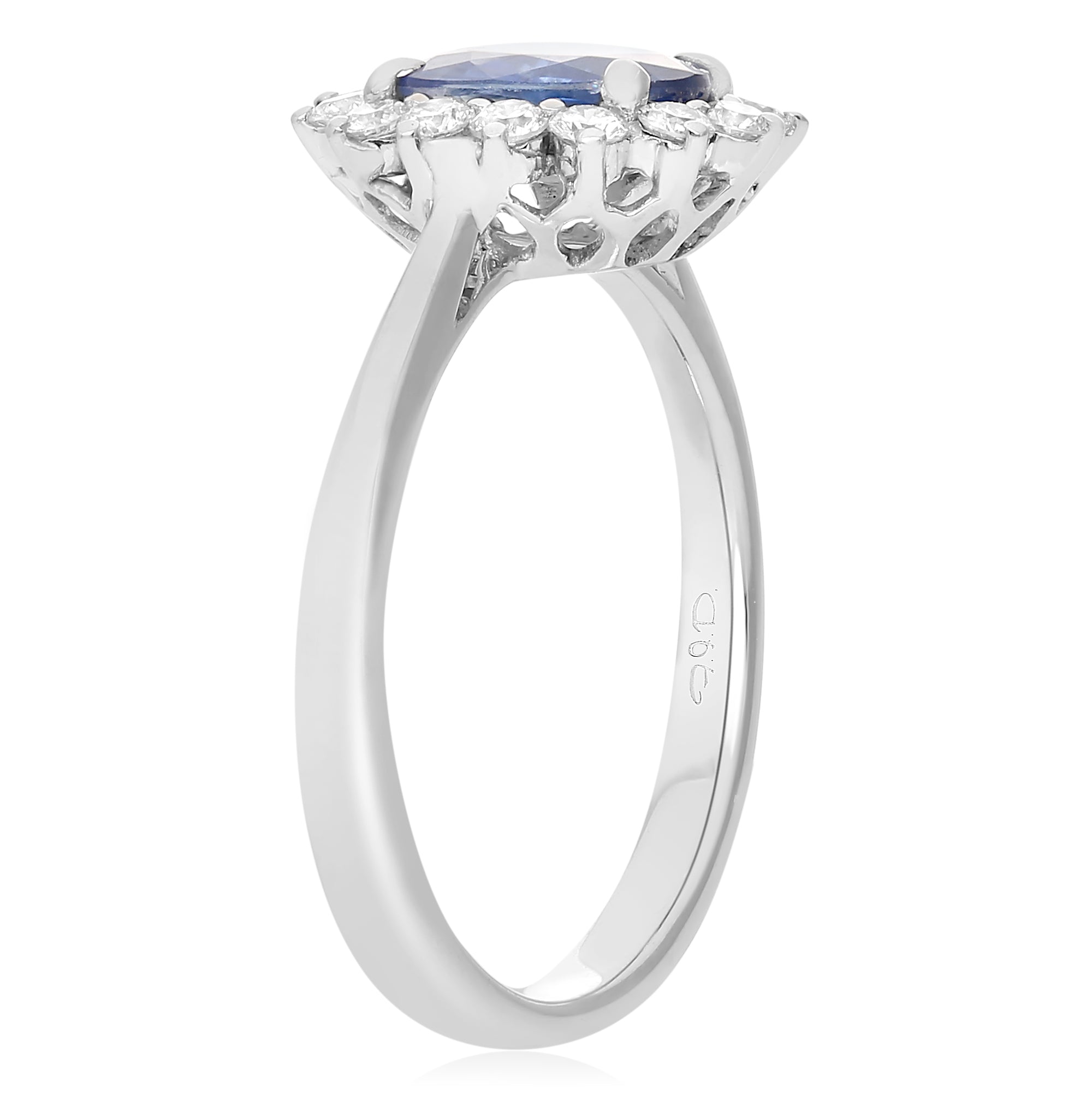 18k White Gold Sapphire Ring (MR500-79)