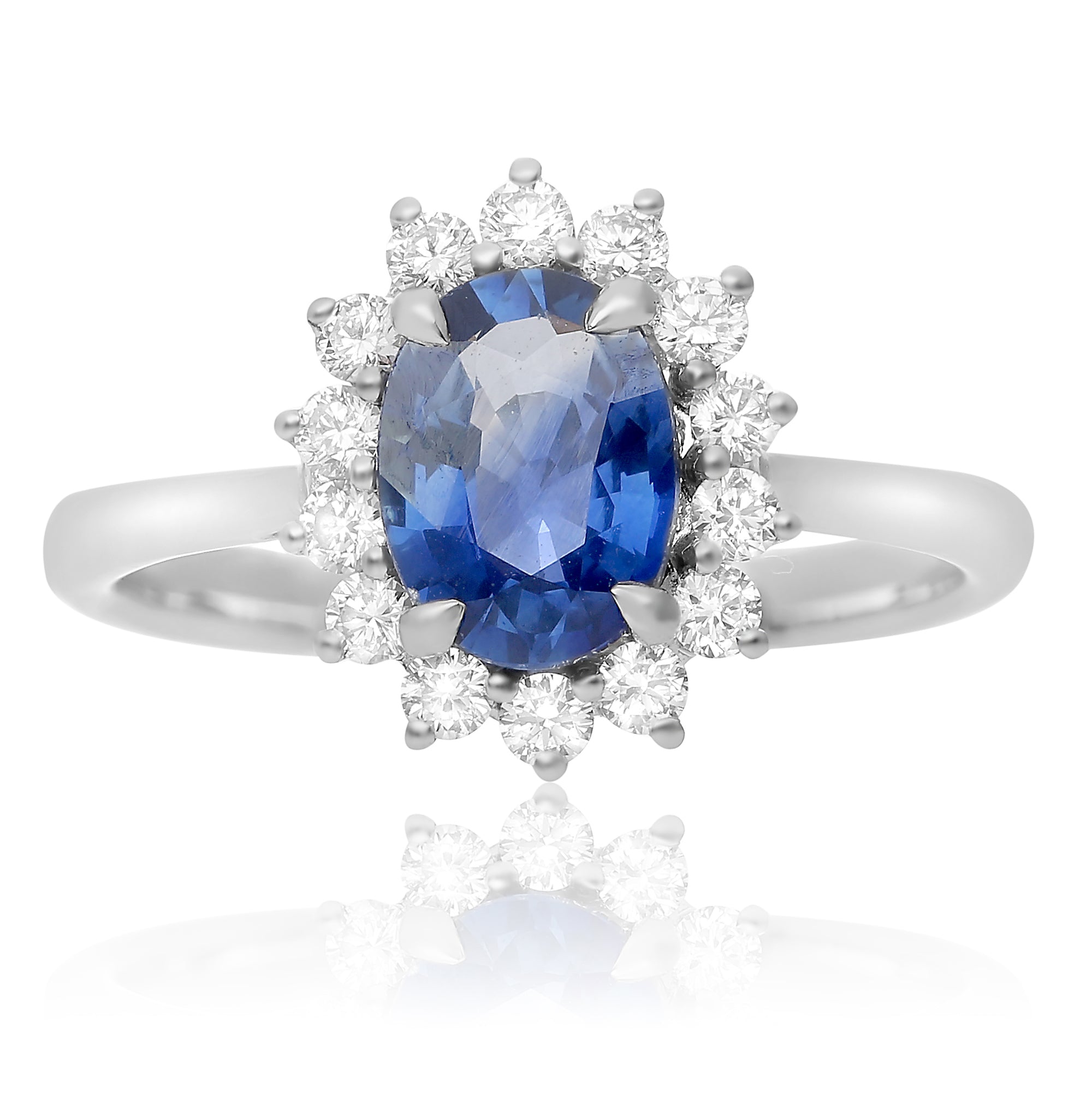 18k White Gold Sapphire Ring (MR500-79)