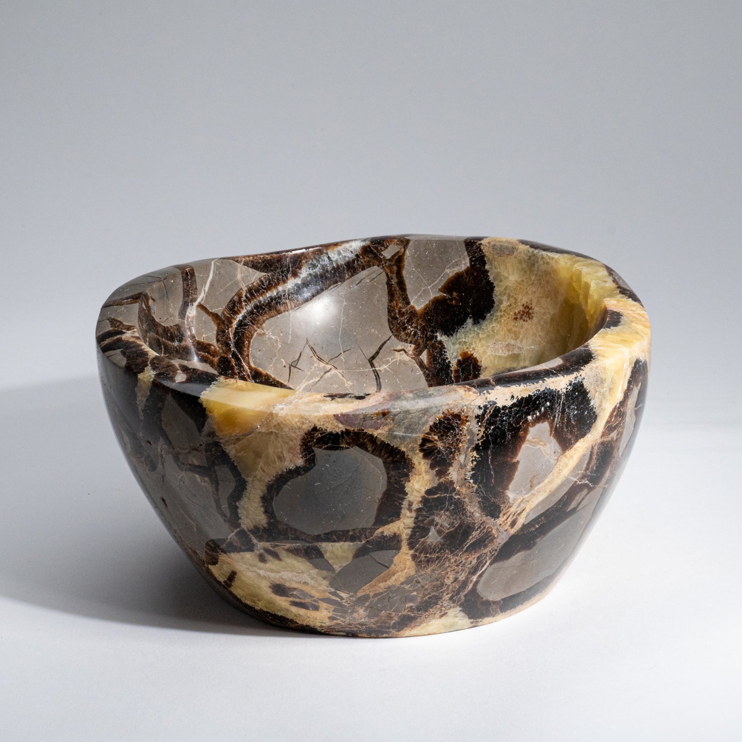 Genuine Polished Septarian Bowl from Madagascar (4 lbs)